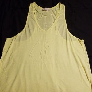 New Zara Bright Yellow Sheer Tank
